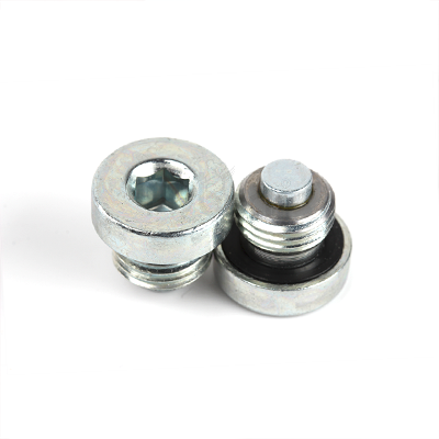 碳鋼環(huán)保藍白鋅封閉(24/72h)定制內六角帶磁性堵頭定制D5859